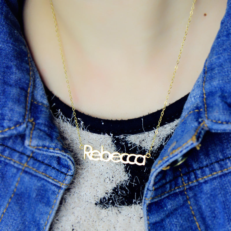 Nameplate Necklace "Rebecca" -Y1-NA07