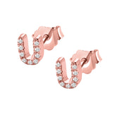 Personalized Initial Studs Alphabet Earrings 2 Pack -Y1-NA105