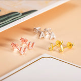 Personalized Initial Studs Alphabet Earrings 2 Pack -Y1-NA105