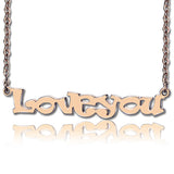 Love You Cable Chain Name Necklace -Y1-NA18