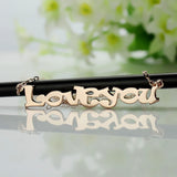 Love You Cable Chain Name Necklace -Y1-NA18