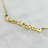 Love You Cable Chain Name Necklace -Y1-NA18