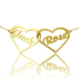 Double Heart Name Necklace-Y1-NA22