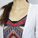 Double Layer Mini 2 Names Necklace -Y1-NA34