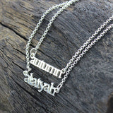 Double Layer Mini 2 Names Necklace -Y1-NA34