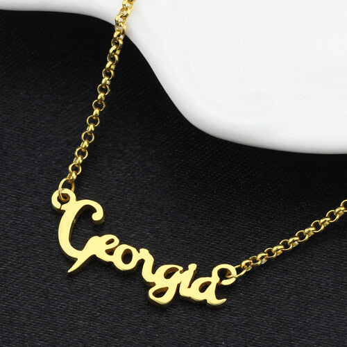 Personalized Cursive Style Name Necklace-Y1-NA47