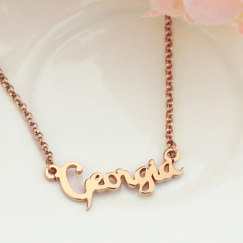 Personalized Cursive Style Name Necklace-Y1-NA47