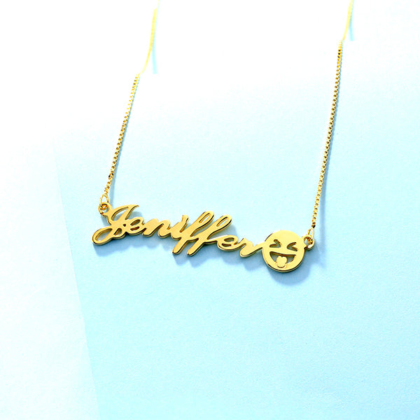 Personalized Name Emoji Necklace-Y1-NA65