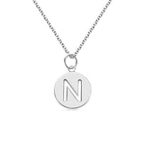 Personalized Cut Out Initial Disc Necklace -Y1-NA69