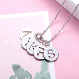 Personalized Cut Out Initial Disc Necklace -Y1-NA69