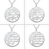 Personalized Family Tree Name Necklace-Y1-PF082