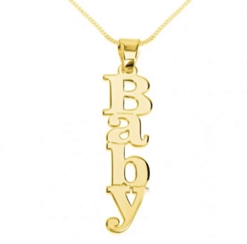 Personalized Vertical Style Name Necklace -Y1-PF205