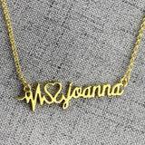 Personalized Heartbeat Name Necklace-Y1-PF214