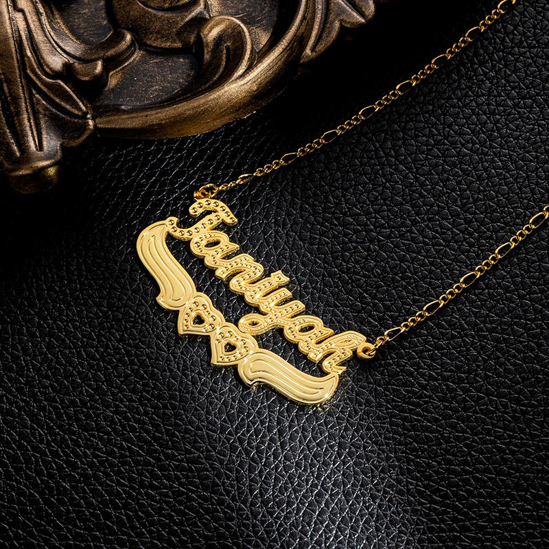 Personalized Single Name Plated Necklace-Y1-PF333