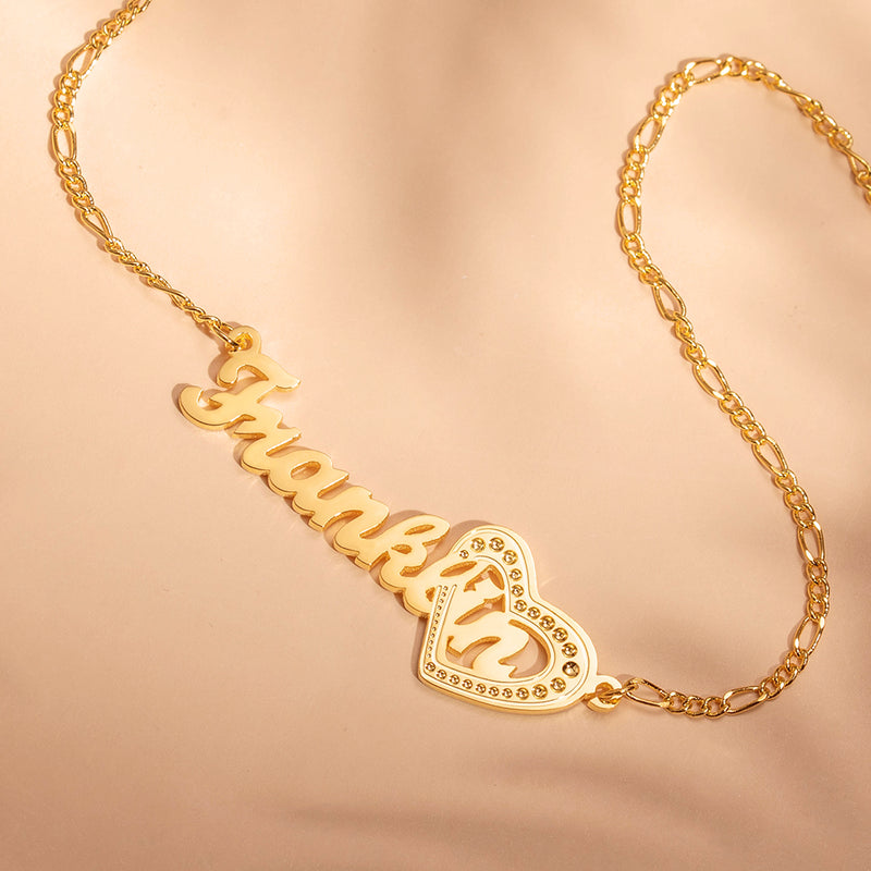 Personalized Single Name Plated Necklace-Y1-PF333