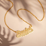 Personalized Single Name Plated Necklace-Y1-PF333