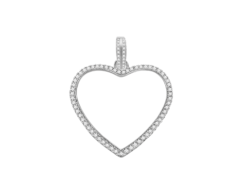 Heart Diamond Photo Custom Necklace -Y1-PF428