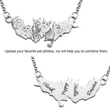 Personalized Silver Pet Photo-engraved Necklace -Y1-PF476