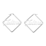 Personalized Various Shape Name Earrings -Y1-PGAZ105