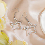 Personalized Various Shape Name Earrings -Y1-PGAZ105