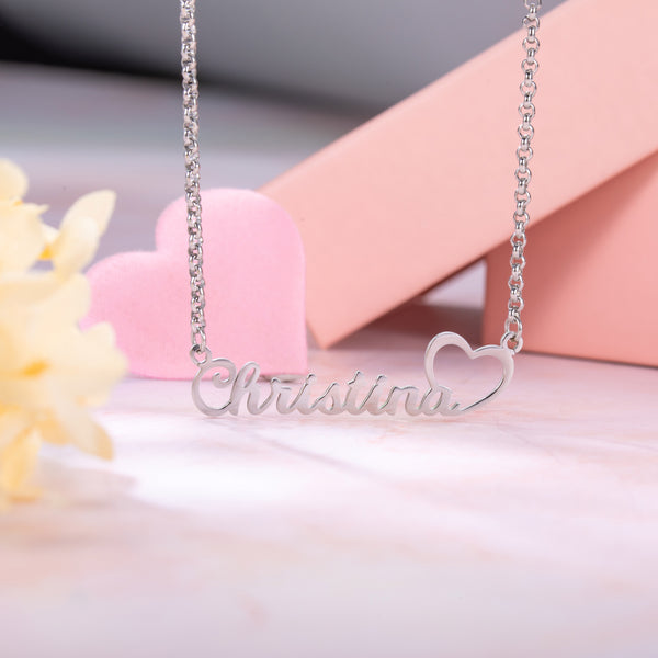 Personalized Name Necklace With Heart-Y1-PGAZ128