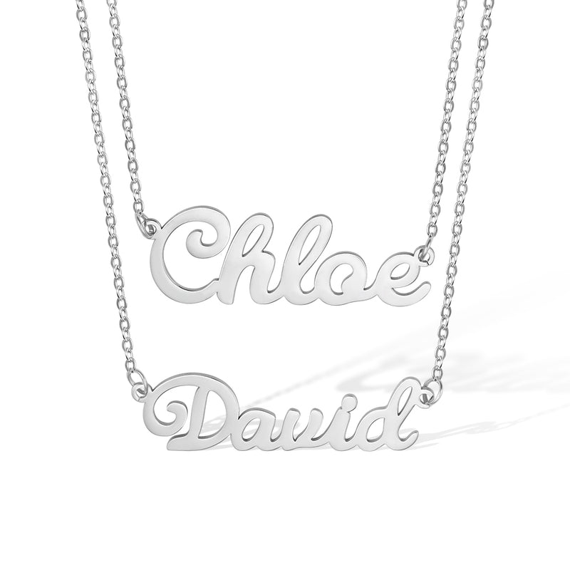 Double Layer Names Necklace-Y1-PGAZ84