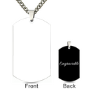 Engraved Black Dog Tag Photo Necklace-Y1-TS35