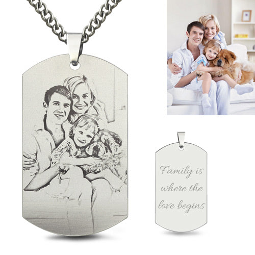 Engraved Family Photo Necklace-Y1-TS36