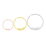 Personalized Name Hoop Earrings -Y1-XH064