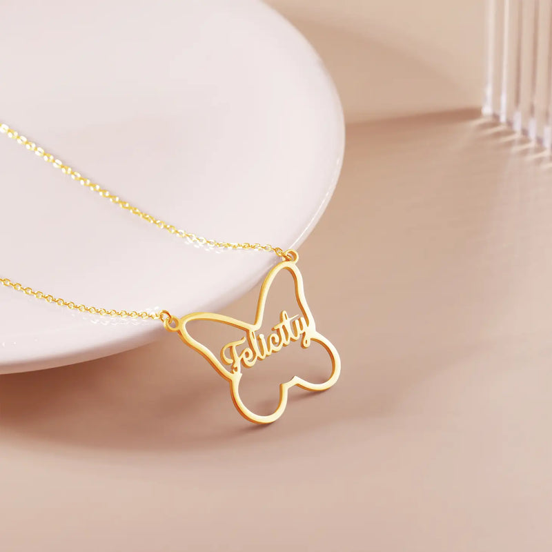 Custom Butterfly Name Necklace-B2-6D85EB56