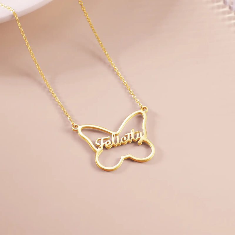 Custom Butterfly Name Necklace-B2-6D85EB56