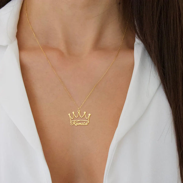 Custom Name Necklace with Crown Jewelry Gift-B2-N210710020