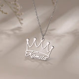 Custom Name Necklace with Crown Jewelry Gift-B2-N210710020