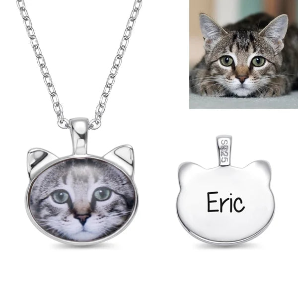 Personalized Cat Color Photo Necklace -Y1-PJ04